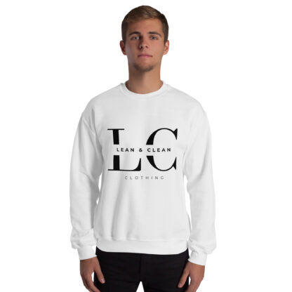 Mens White Lean and Clean Sweatshirt - Image 2