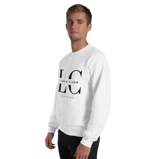 Mens White Lean and Clean Sweatshirt