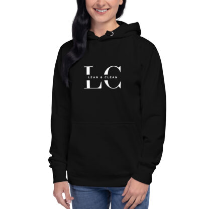 Lean and Clean Womens Black Hoodie - Image 3