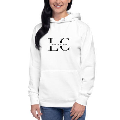 Lean and Clean Womens White Hoodie