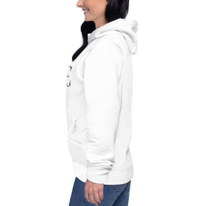 Lean and Clean Womens White Hoodie - Image 3