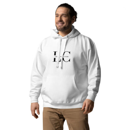 Lean and Clean Mens White Unisex Hoodie - Image 2