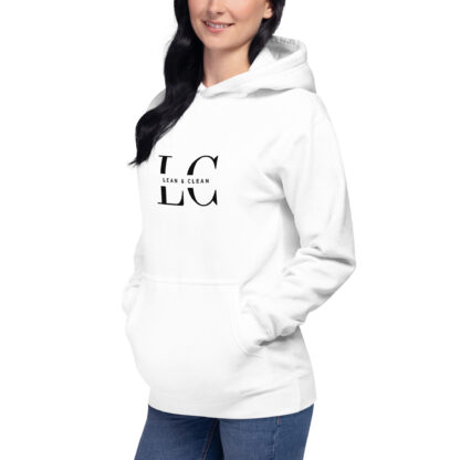 Lean and Clean Womens White Hoodie - Image 4