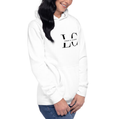 Lean and Clean Womens White Hoodie - Image 6